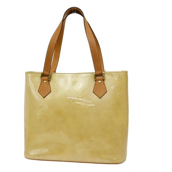 LOUIS VUITTON Houston Shoulder Bag Monogram Vernis Leather Beige M91004 33KB642 - Picture 1 of 16
